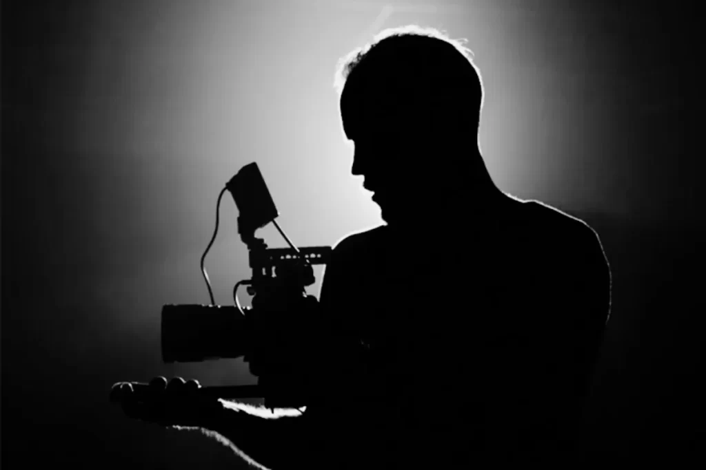 Event videographer Budapest filming a concert