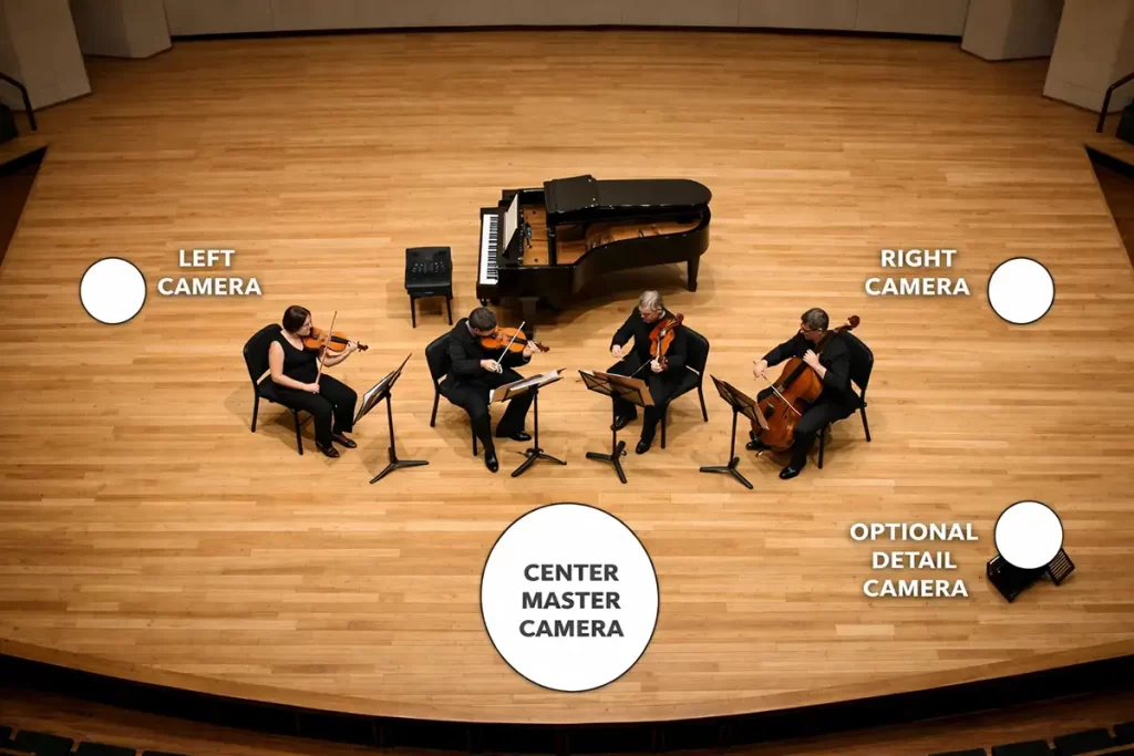 best camera layout for chamber music ensembles